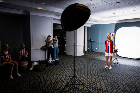Josefine Lefdal of the Norwegian U17 national football team poses for a portrait