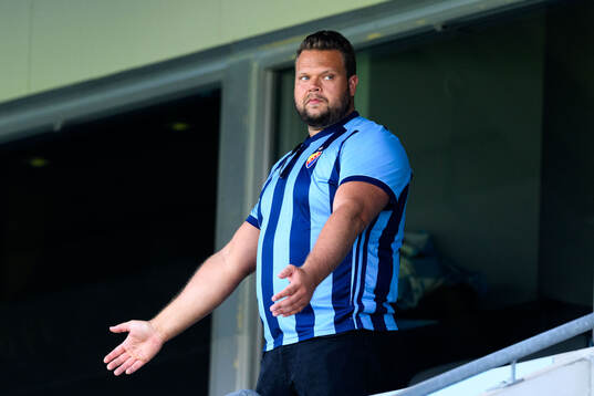 Daniel Ståhl på läktaren