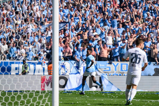 Malmö FFs Taha Abdi Ali jublar efter 1-0