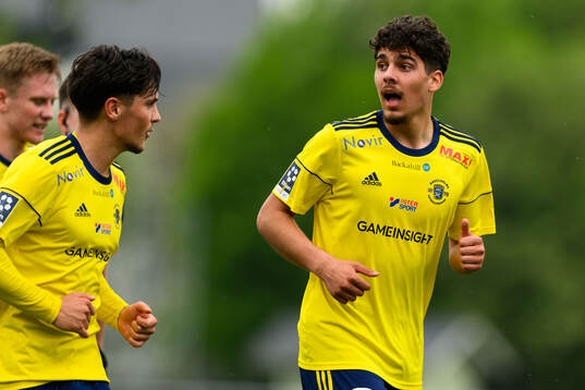 Ängelholms Ännäss Al Hamlawi jublar efter 2-0