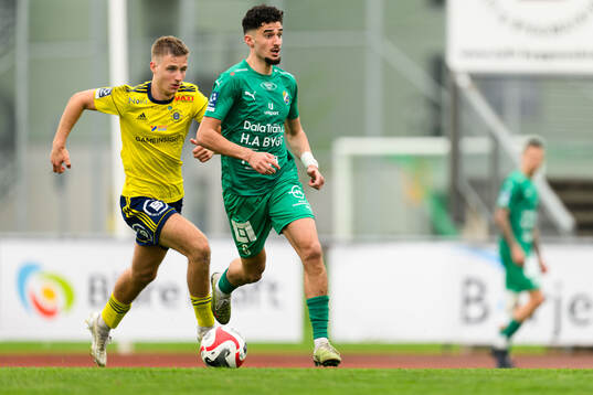 Ängelholms André Gustafson och Ljungskiles Mattias Bahno