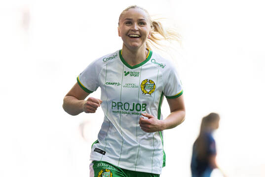 Hammarbys Anna Jøsendal jublar efter 4-1
