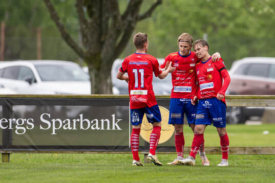 Tvååkers William Nilsson jublar efter 3-0