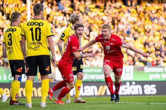 Sivert Heltne Nilsen of Brann celebrates