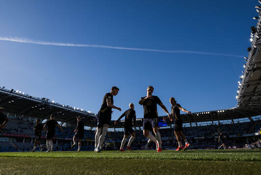 Malmö FFs Søren Rieks, Jens Stryger Larsen och Sebastian