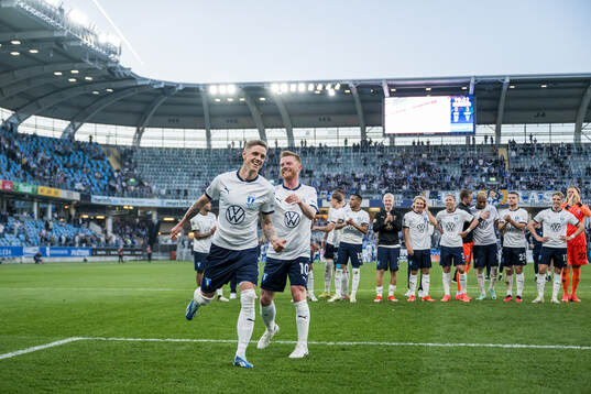 Malmö FFs Søren Rieks och Anders Christiansen jublar