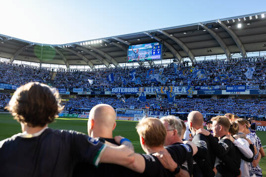 IFK Göteborgs klack innan fotbollsmatchen i Allsvenskan mellan IFK Göteborg och Malmö FF den 13 maj 2024 i Göteborg. 