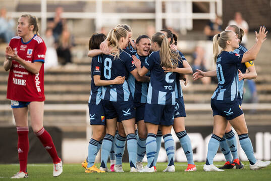 Djurgårdens Alexsandra Lobanova jublar