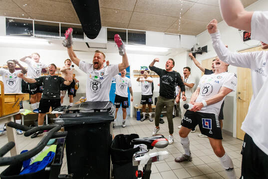 Örebros Sebastian Crona och tränare Christian Järdler