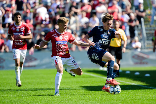 Degerfors Kevin Holmén och Örgrytes Linus Tagesson