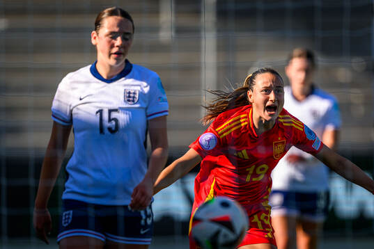 Alba Cerrato of Spain celebrates scoring 0-1