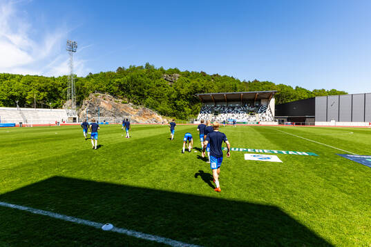 Oddevolds spelare värmer upp