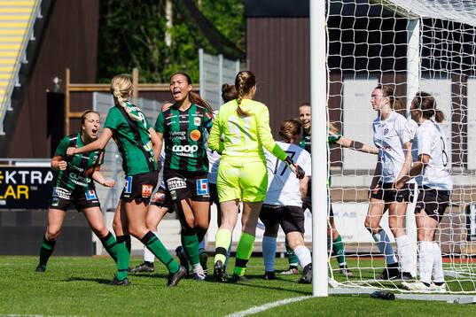 Varbergs Matilda Mårtensson jublar