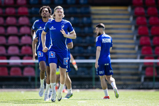 IFK Norrköpings Daniel Fritz Eid och Jesper Ceesay