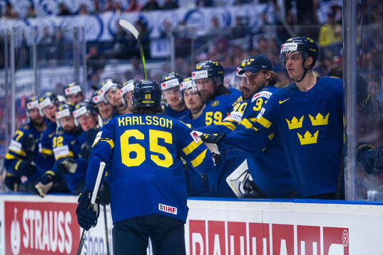 Erik Karlsson of Sweden celebrates the 2-0 goal