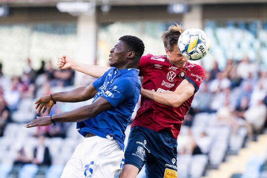 Trelleborgs Abel Ogwuche och Örgrytes Viktor Lundberg