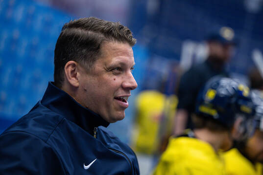 Assistant coach Josef Boumedienne of Sweden at a practice