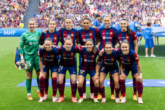 The starting eleven of Barcelona