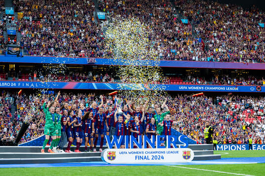 Players of Barcelona celebrate