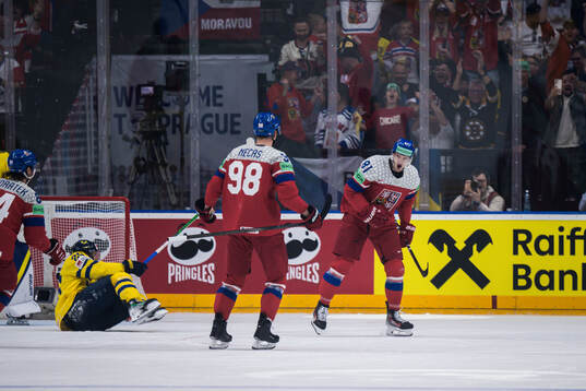 Dominik Kubalik of Czech Republic celebrates