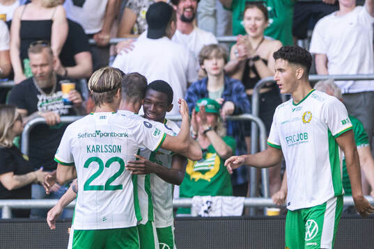 Hammarbys Bazoumana Touré jublar efter 1-0