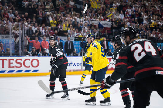 Carl Grundström of Sweden celebrates