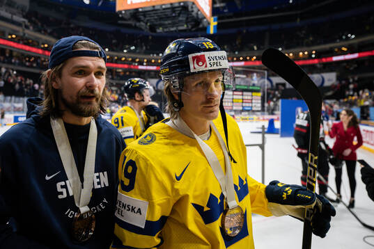 Linus Johansson and Marcus Sörensen of Sweden with their