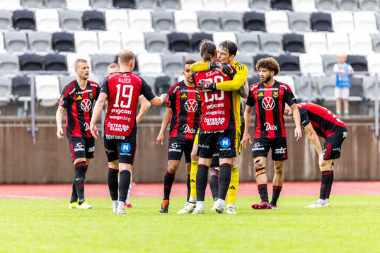 Östersunds spelare jublar