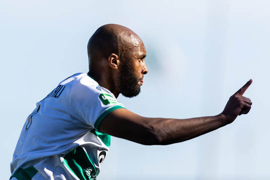 Västerås Jabir Abdihakim Ali jublar efter 1-0