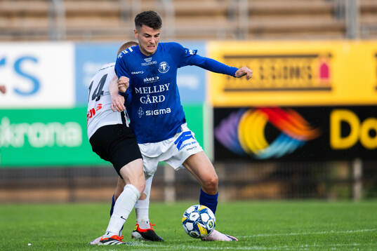 Landskronas David Edvardsson och Trelleborgs Eren Alievski