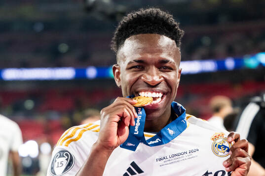 Vinicius Junior of Real Madrid celebrates
