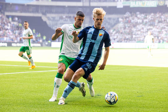 Djurgårdens Lucas Bergvall och Hammarbys Edvin Kurtulus