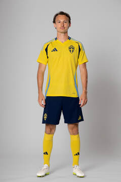 Hjalmar Ekdal of the Swedish national football team poses for a portrait