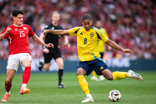 Christian Nørgaard of Denmark and Jens-Lys Michel Cajuste