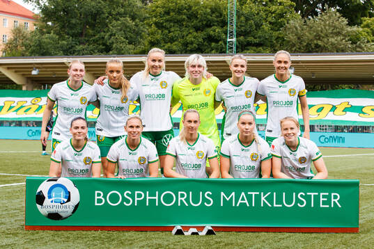  Emilie Joramo, Smilla Holmberg, Anna Jøsendal, Moa Edrud, Thea Sørbo, Alice Carlsson. Nedre raden från vänster: Smilla Vallotto, Jonna Andersson, Ellen Wangerheim, Eva Nyström och Julie Blakstad.