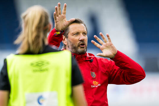 Frode Fagermo, head coach of AaFK Fortuna ahead of the 1. division football match between AaFK Fortuna and Bodø/Glimt on June 8, 2024 in Ålesund.