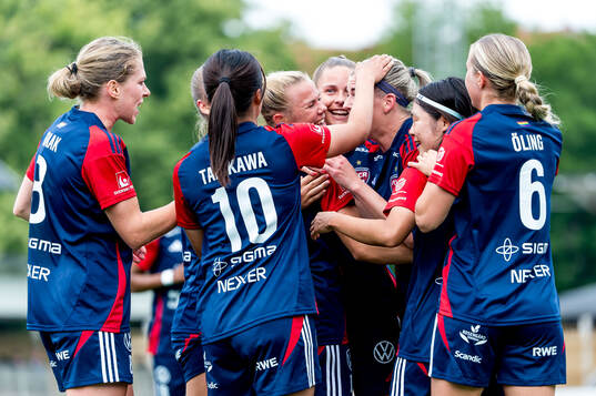 FC Rosengårds Jessica Wik jublar efter 3-0