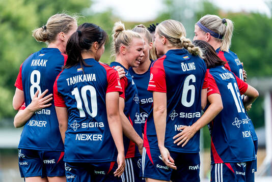 FC Rosengårds Jessica Wik jublar efter 3-0