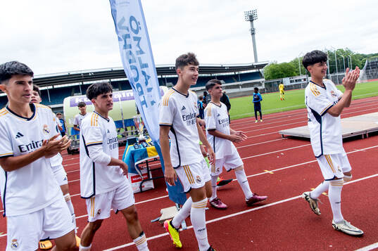 Real Madrids spelare jublar