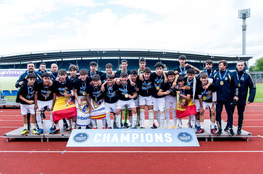 Real Madrids spelare jublar