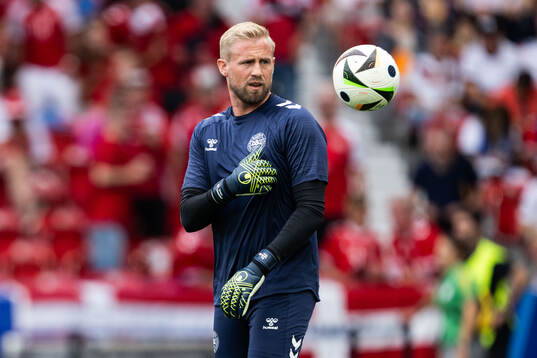 Goalkeeper Kasper Schmeichel of Denmark