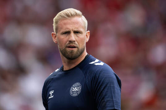 Goalkeeper Kasper Schmeichel of Denmark