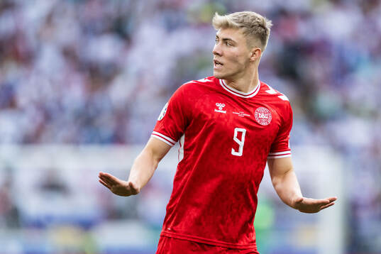 Rasmus Højlund of Denmark