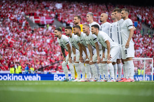 The starting eleven of Slovenia