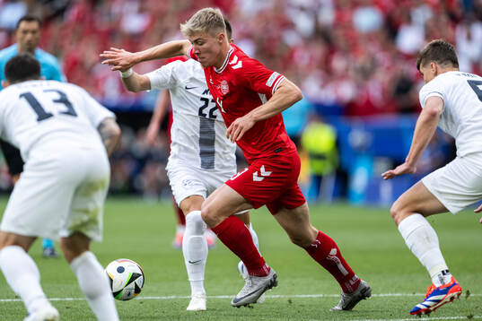 Rasmus Højlund of Denmark