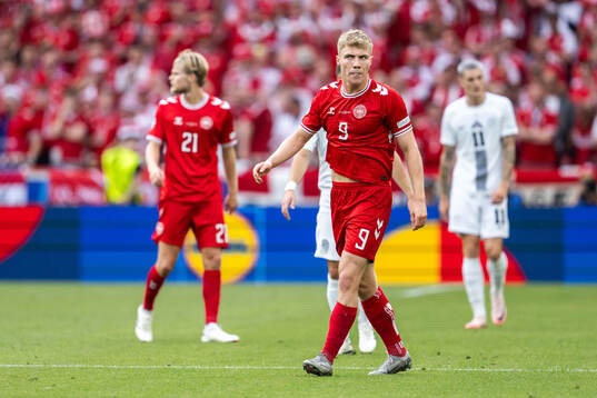 Rasmus Højlund of Denmark