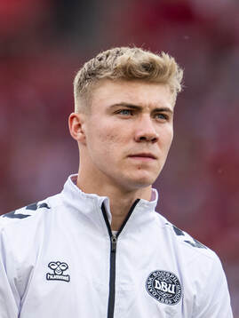 Rasmus Højlund of Denmark