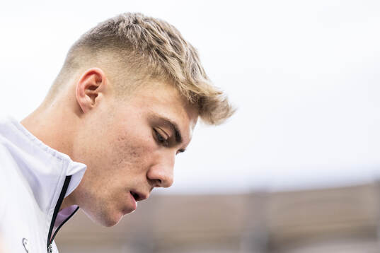 Rasmus Højlund of Denmark