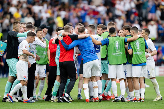 Players of Slovakia celebrate
