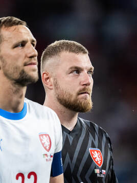 Goalkeeper Jindfich Stanek of Czech Republic